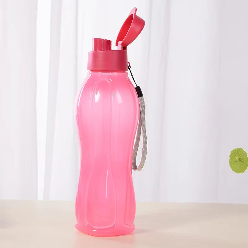 800/1100ML Bottle Plastic Water Bottle Portable Outdoor Sports Water Cup Large Capacity Solid Color Space Cup Plastic Drinkware